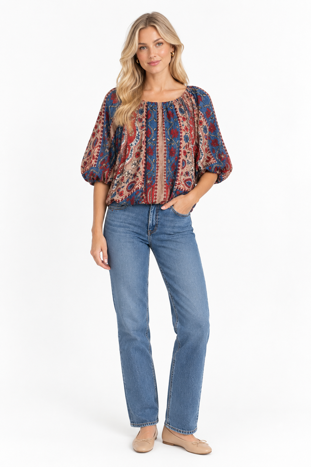 THML FLOWY PATTERN TOP