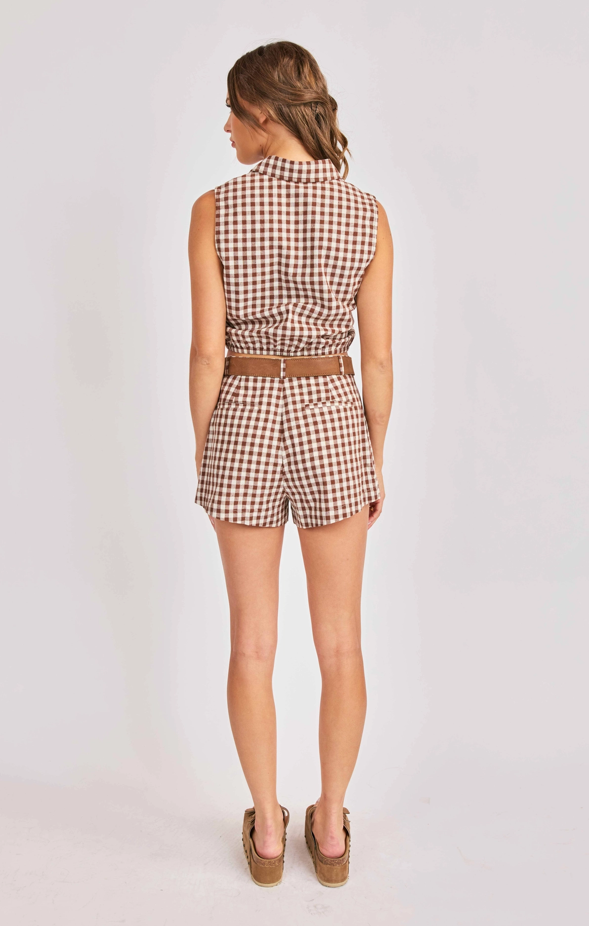 MUSTANG GINGHAM BUTTON DOWN TOP