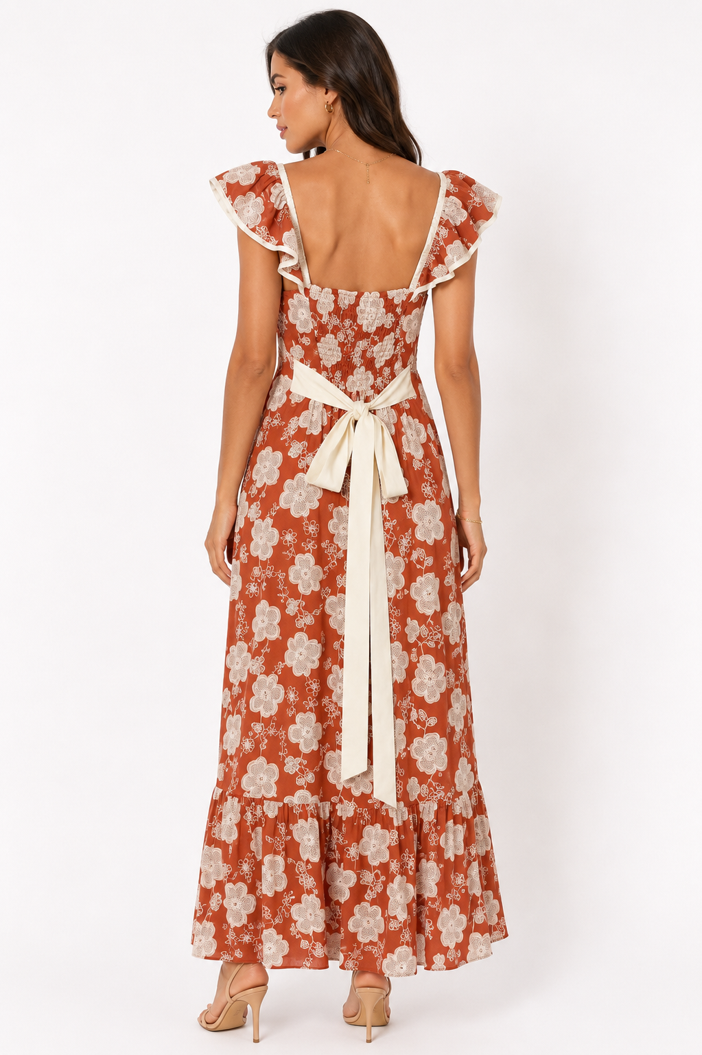 TERRACOTTA OLEANDER DRESS