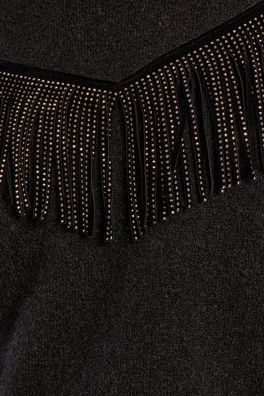 MB FRINGE CREWNECK SWEATER