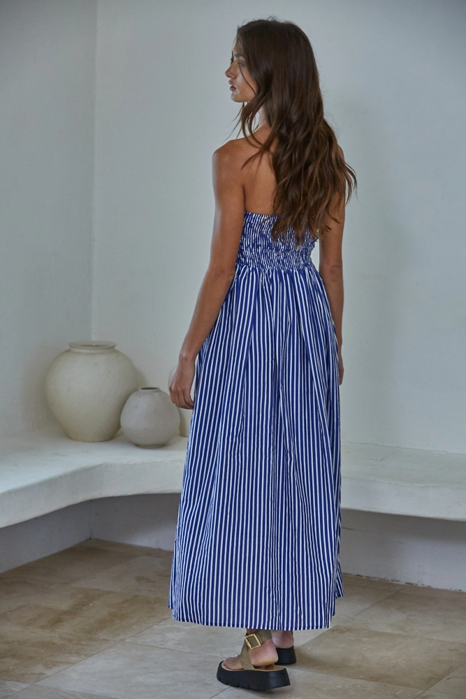 STRIPED TUBE MAXI DRESS