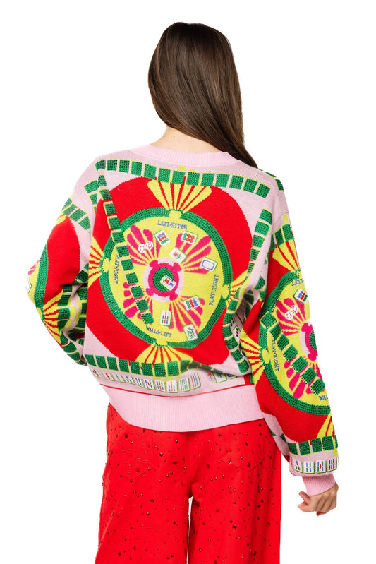 QOS MULTI MAHJONG CARDIGAN