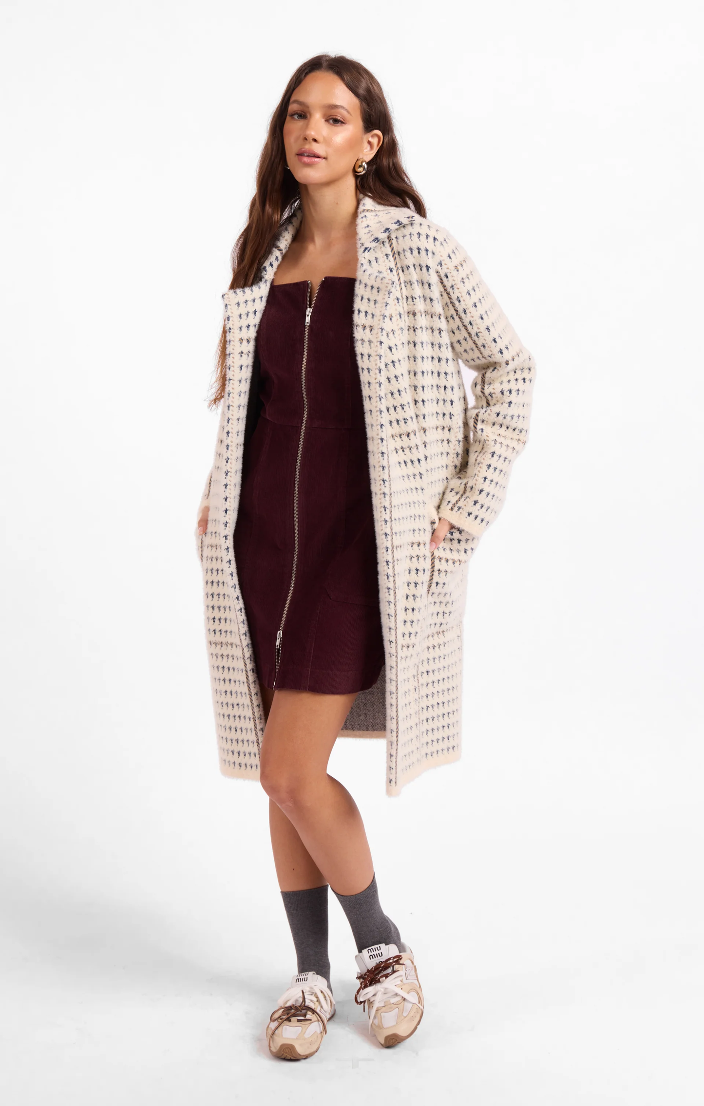 MARCEAU HOUNDSTOOTH COAT