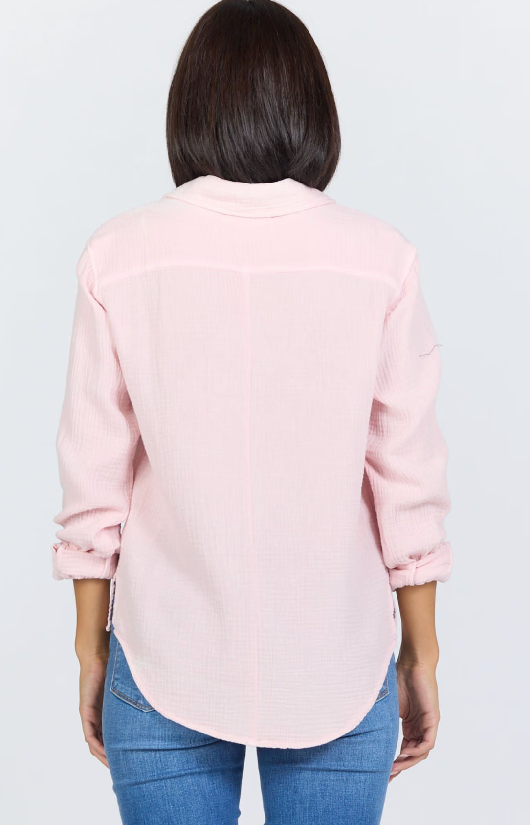 DJ GAIA BUTTON UP GAUZE WOVEN LONG SLEEVE
