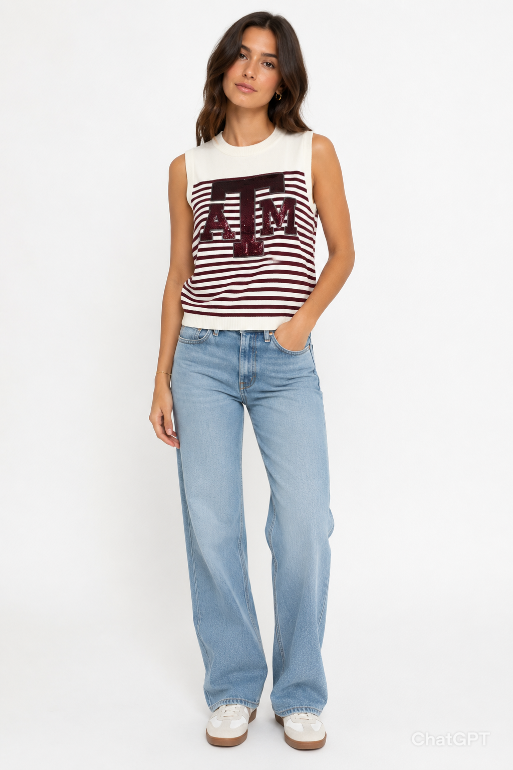 LICENSED A&M STRIPED KNIT