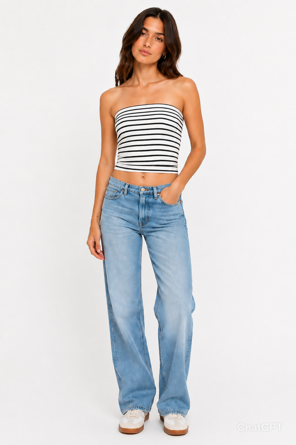 PST THEA STRIPED TUBE TOP
