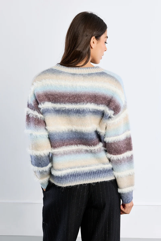 MB STRIPED TIE DYE SWEATER
