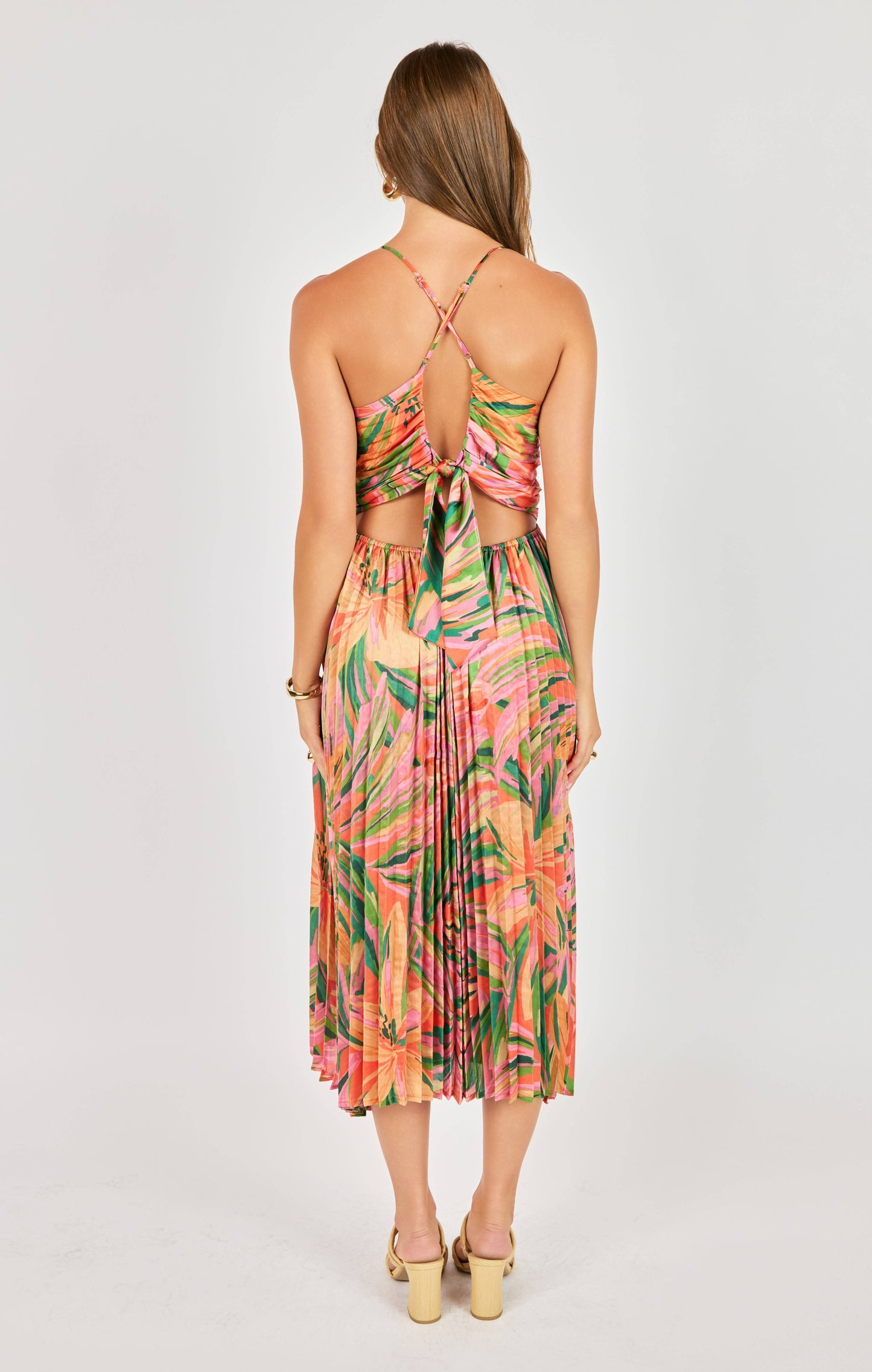 S&S SUNSET RIDGE PLEATED MIDI DRESS