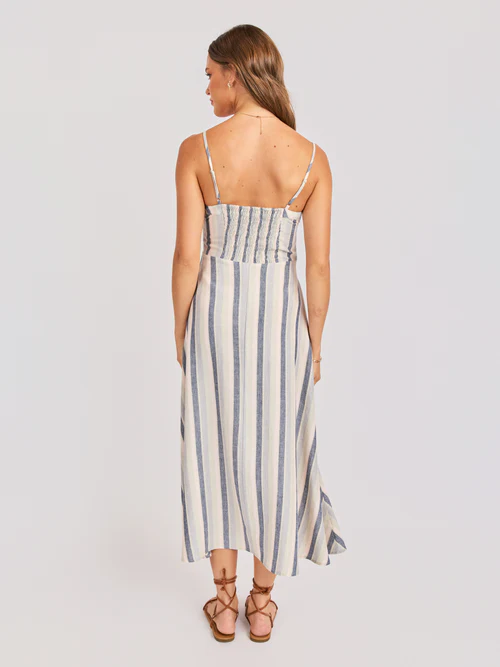 SWEETGRASS STRIPE MIDI DRESS