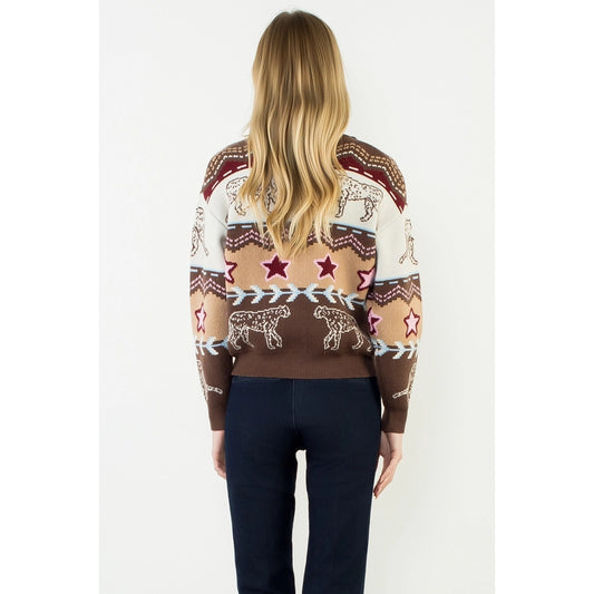 THML LION PRINT CARDI