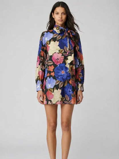 NIGHT BLOSSOM L/S DRESS