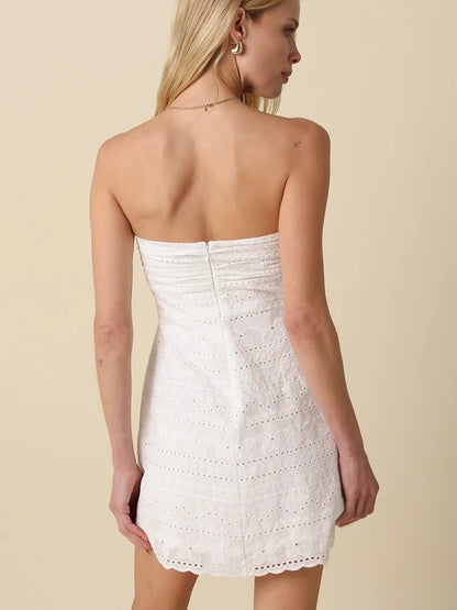 BOW -TIE STRAPLESS MINI DRESS