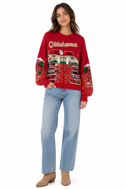 QOS LICENSED OU TAILGATE CARDIGAN