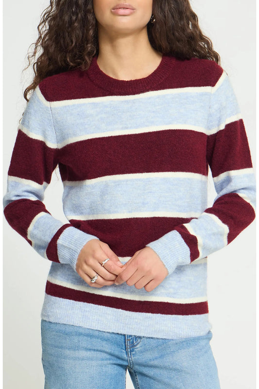 STRIPED KNIT PULLOVER