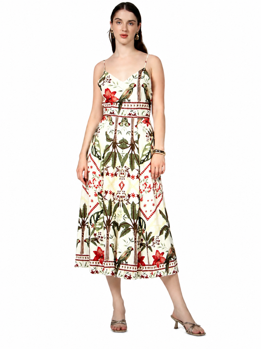 AYLAYA LUNA V-NECKLINE MAXI DRESS