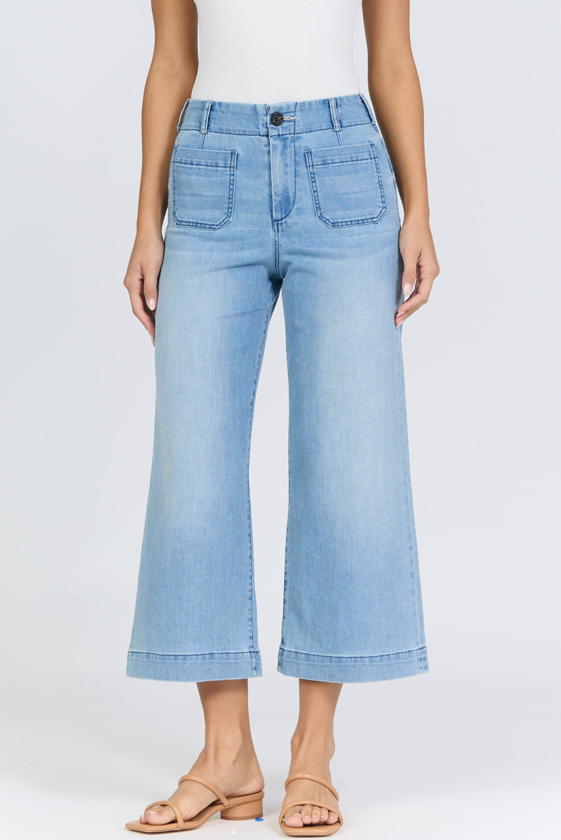 DJ AUDREY HIGH RISE WIDE LEG CROPPED JEANS