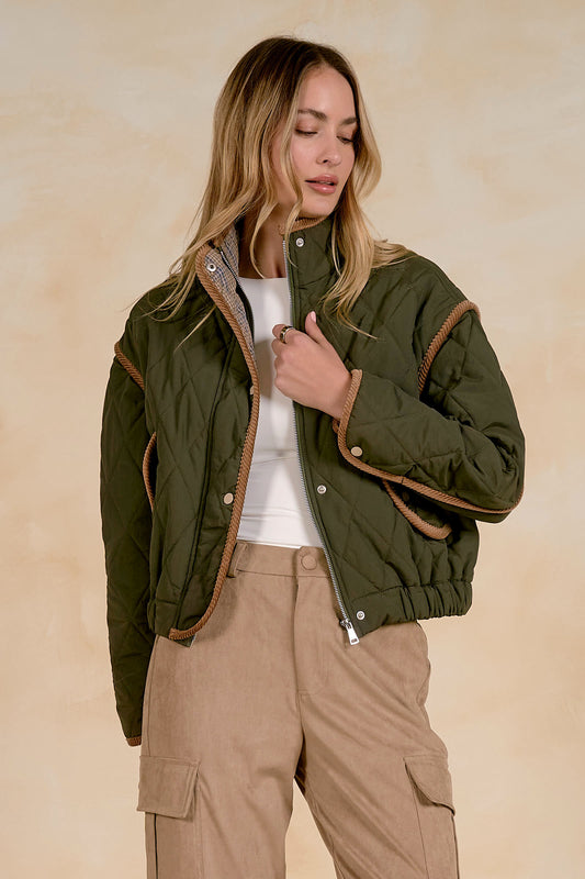 ELAN CORDUROY TRIM JACKET