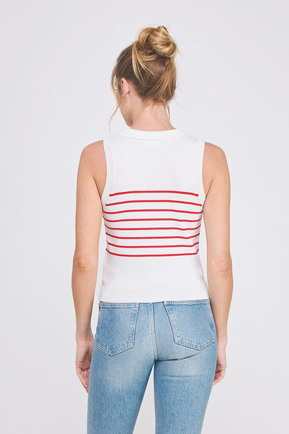 AR STRIPED KNIT POLO