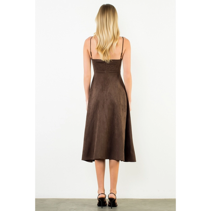THML SUEDE STRAP DRESS