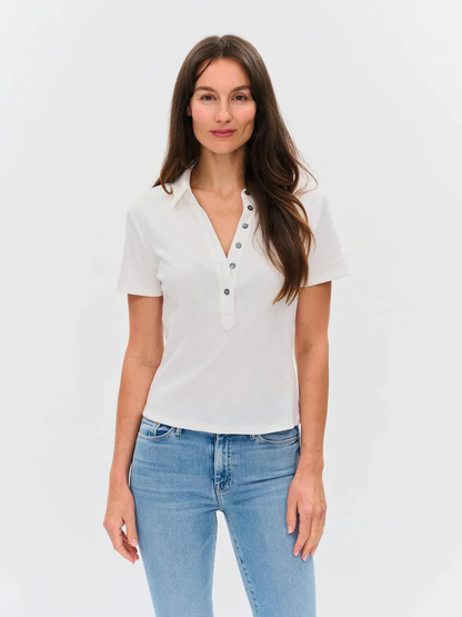 650 SIMONE RIBBED POLO