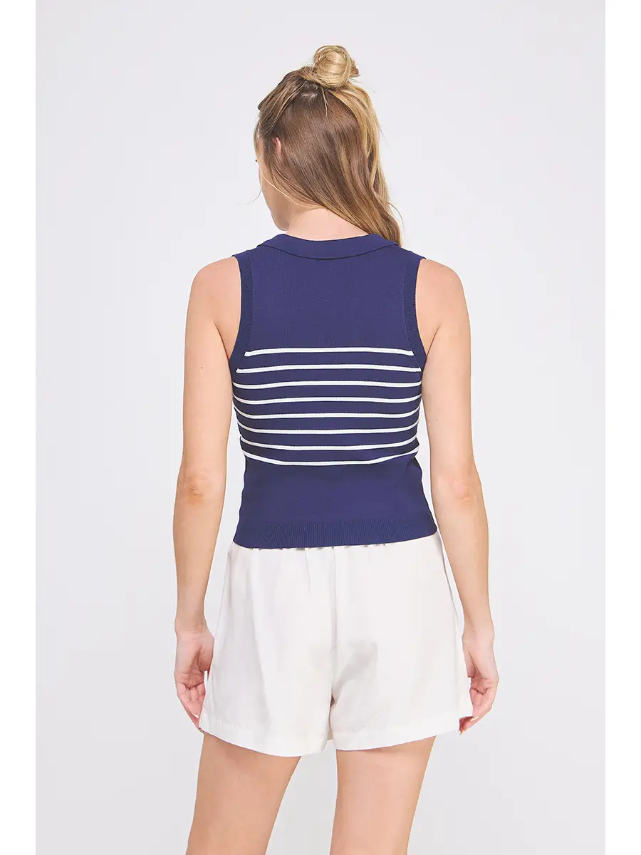 AR STRIPED KNIT POLO