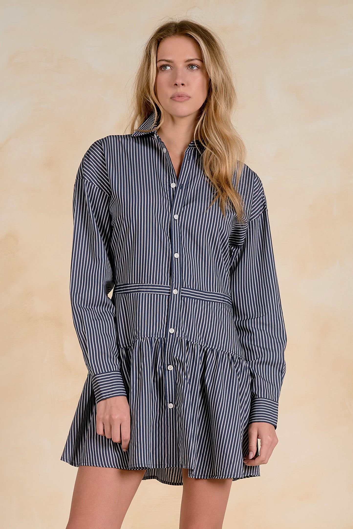 ELAN STRIPED MINI DRESS