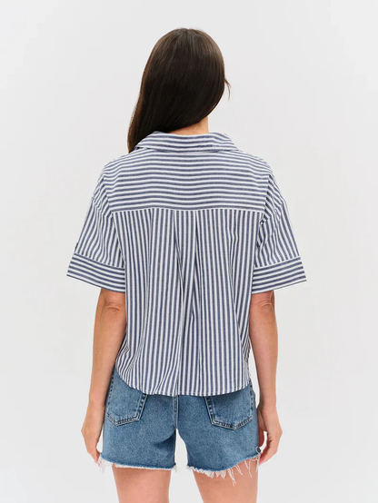SIX FIFTY HARPER STRIPED POKET TOP