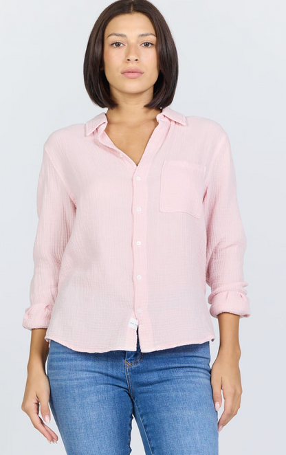 DJ GAIA BUTTON UP GAUZE WOVEN LONG SLEEVE