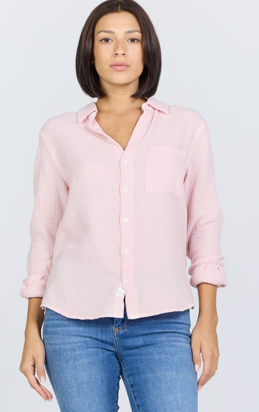 DJ GAIA BUTTON UP GAUZE WOVEN LONG SLEEVE