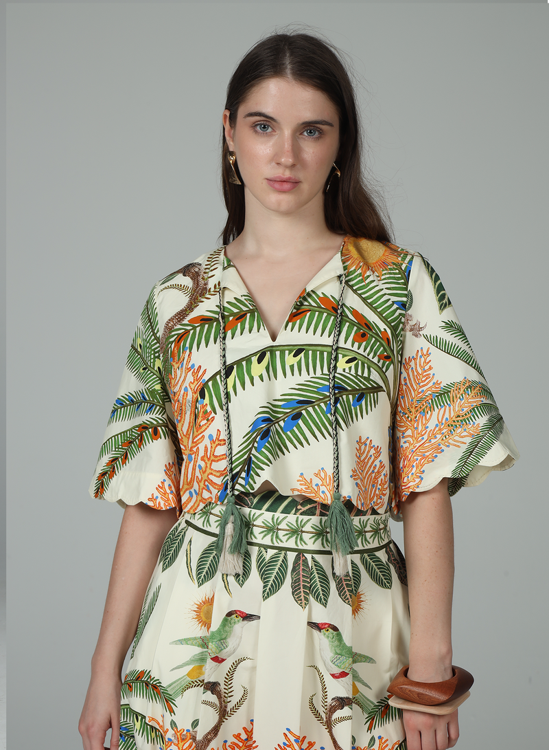 AYLAYA RUBY SCALLOP EDGE TOP