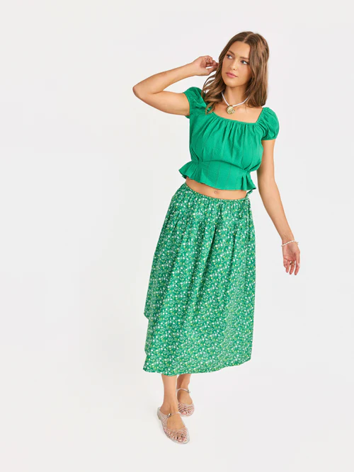 S&S RADIATE CAP SLEEVED TOP