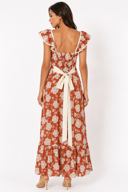 TERRACOTTA OLEANDER DRESS