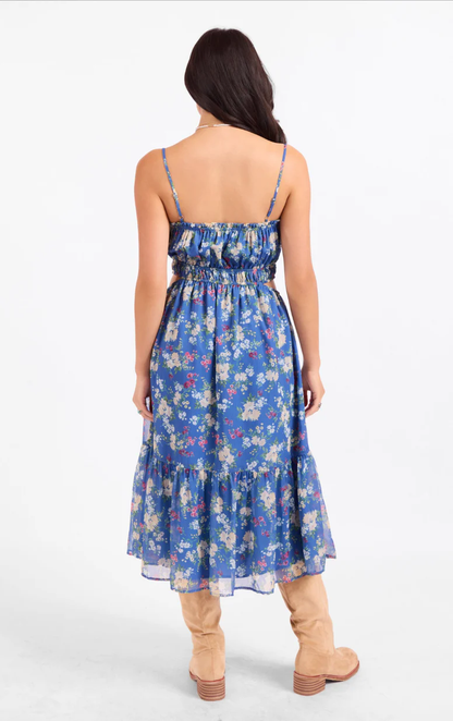 SS GLOW PATH SHIRRED MIDI