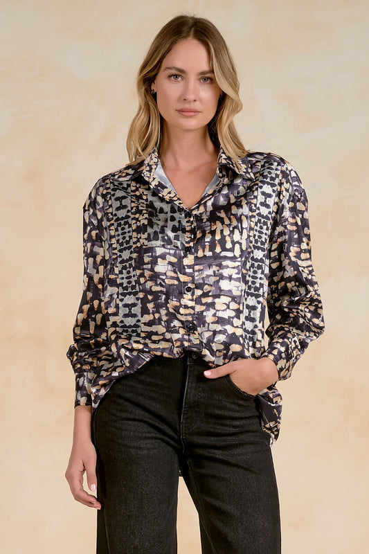ELAN SILKY BUTTON DOWN