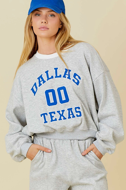 DALLAS CROPPED SWEATSHIRT