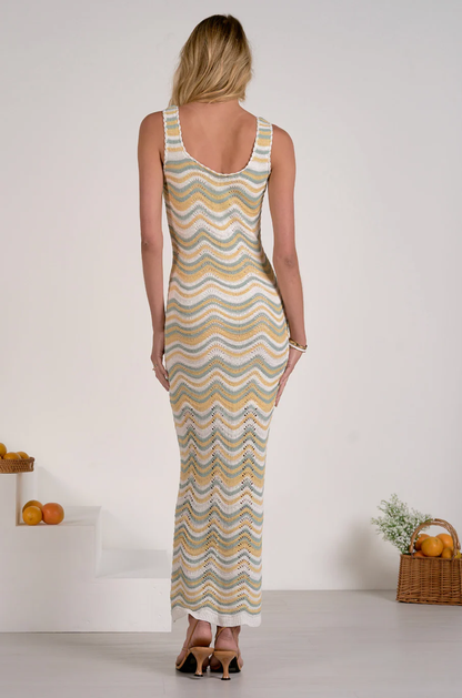 ELAN SCALLOPED DETAILED MAXI DRESS