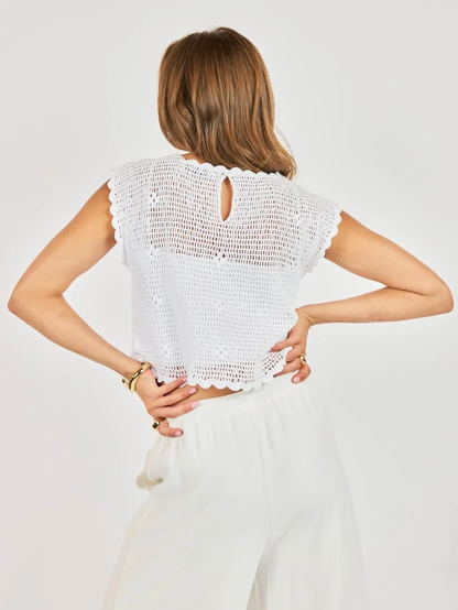 SS OPEN FIELD CROCHET TOP
