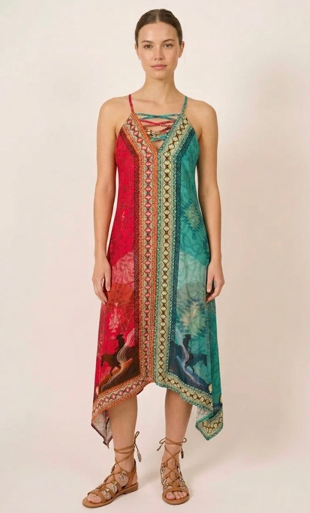 WESTERN PRINT MAXI DRESS