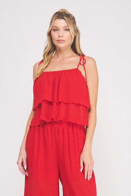 AR PLEATED LAYER TOP
