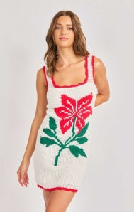 S&S LOU LOU FLOWER KNIT DRESS