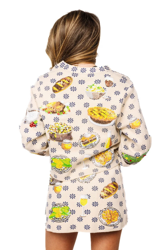 QOS THANKSGIVING MEAL CARDIGAN