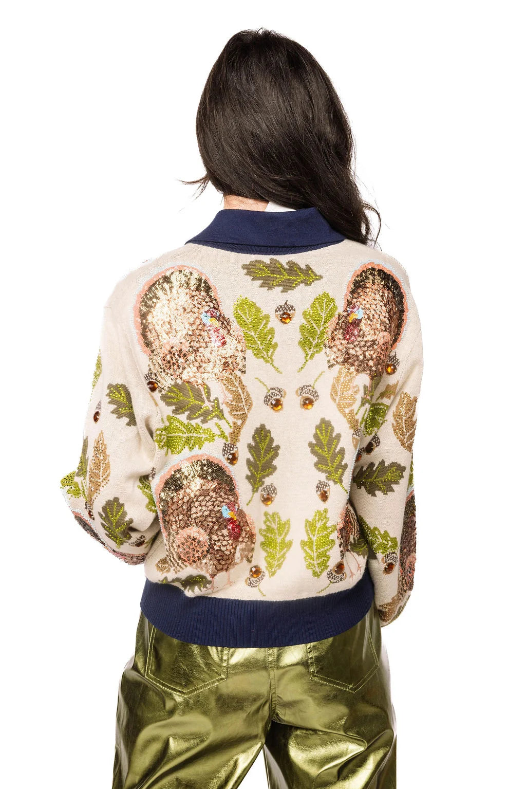 QOS BUTTON UP TURKEY CARDIGAN