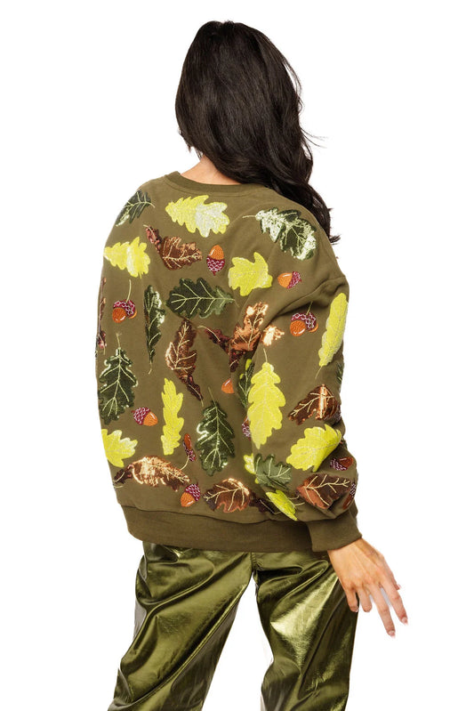 QOS TURKEY & LEAVES SWEATSHIRT