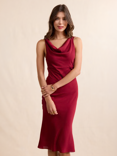 SS INNER CIRCLE COWL NECK MIDI