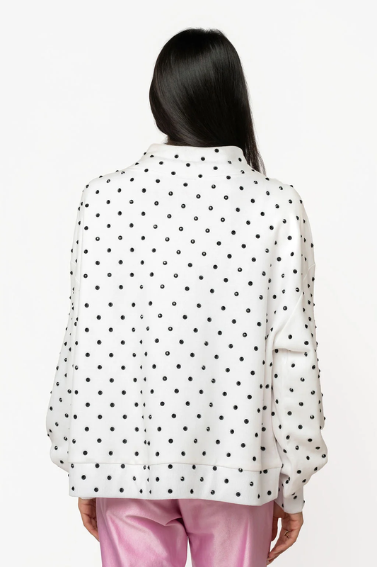 QOS POLKA DOT TREE MOCKNECK