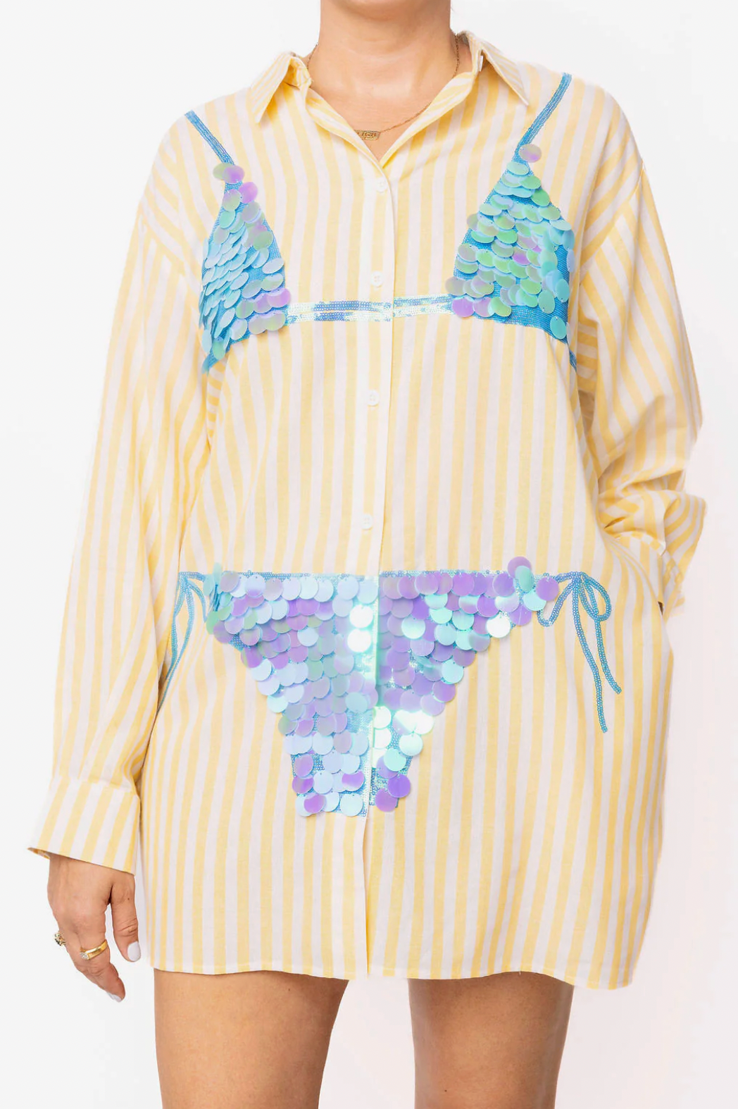 QOS SEQUIN BIKINI COVERUP