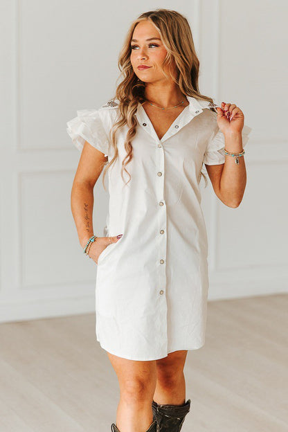 RUFFLE SLEEVE BOOT STITCH MINI