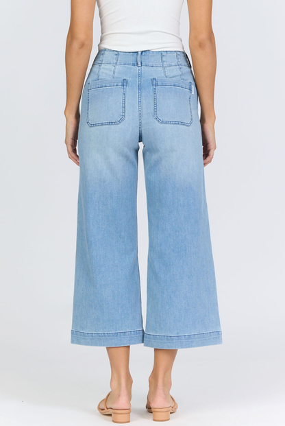 DJ AUDREY HIGH RISE WIDE LEG CROPPED JEANS