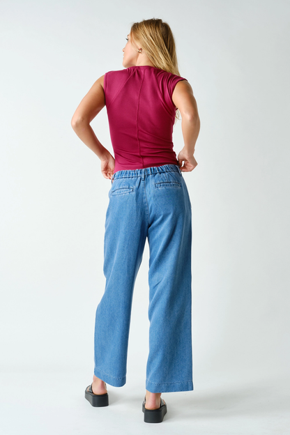 MICRO RIBBED HENLEY TANK