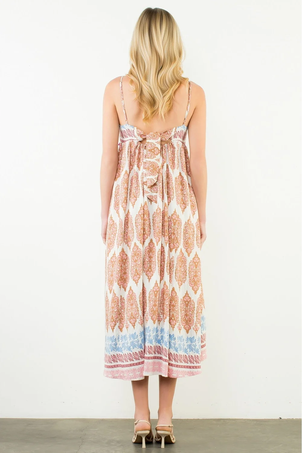 THML - STRAP PRINT MAXI DRESS